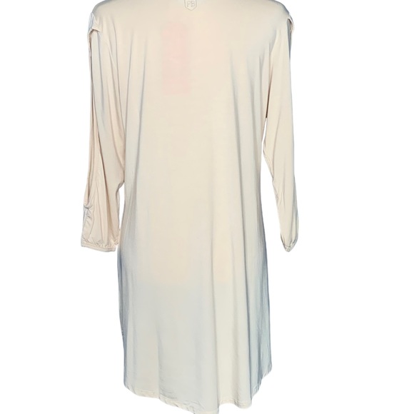 Pennington and Bailes Cream Scoop Neck Long Sleeve Tunic Top | Size M - Picture 3 of 6